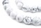 The Bead Chest Round White Howlite Beads, 16" Strand Gemstone DIY Crafts Jewelry Necklace Making Supplies (12mm)